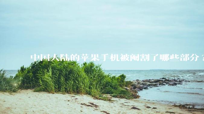 中国大陆的苹果手机被阉割了哪些部分?