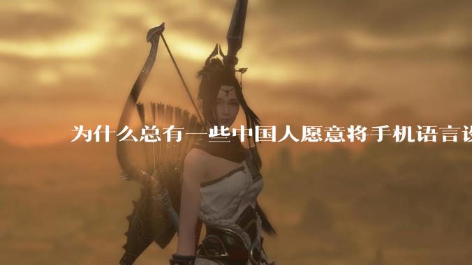为什么总有一些中国人愿意将手机语言设置为英语？